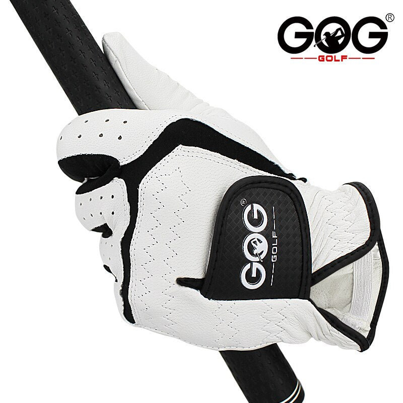 10pcs GOG Golf Gloves Professional Men's Leather Sheepskin Left Golf