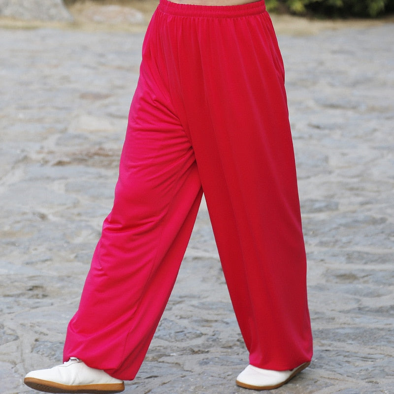 Martial Arts Tai Chi Yoga Pants Acrobatics Pants Kung Fu Cropped