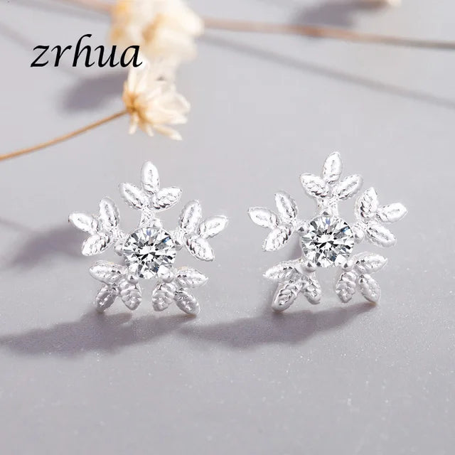 Newest 925 Sterling Silver Needle Women's Jewelry Cute Chic Stud Earrings for School Girls Kids Lady Birthday S925 Stamp