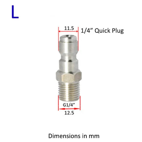 Pressure Washer Gun Lance Bayonet Adapter Snow Foam Lance Adapter High Pressure Car Washer Foam Gun Nozzle Connector for Karcher