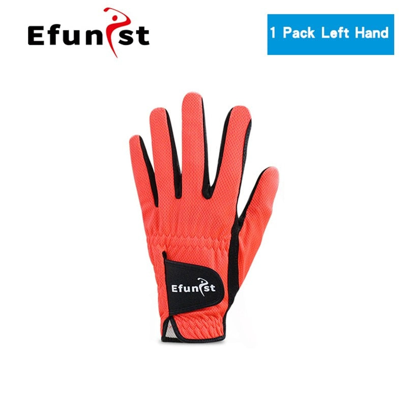 Pack 1 Pcs/Pair Efunist Golf Glove Men Left Hand Breathable Green 3D Performance Mesh Non-Slip Micro Fiber Golf Gloves Mens Man