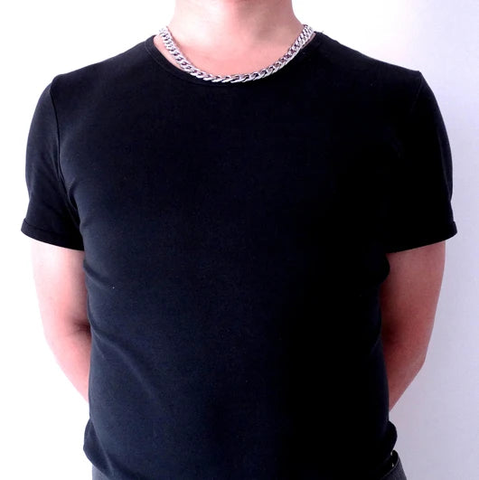 12mm 18'' - 36'' Inches Customize Length Mens High Quality Stainless Steel Necklace Curb Cuban Link Chain Fashion Jewerly
