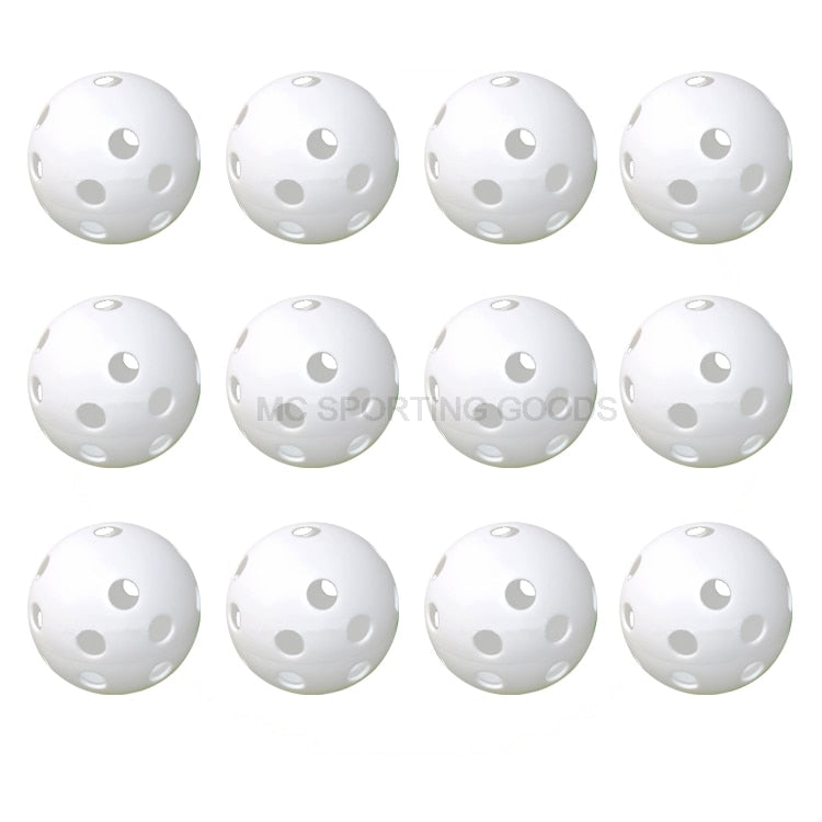 12pcs/Lot Indoor Golf Ball Golf Practice Balls Golf Light Ball Have Hole Golf Training Aids 7 Colors to Choose Drop Shipping New