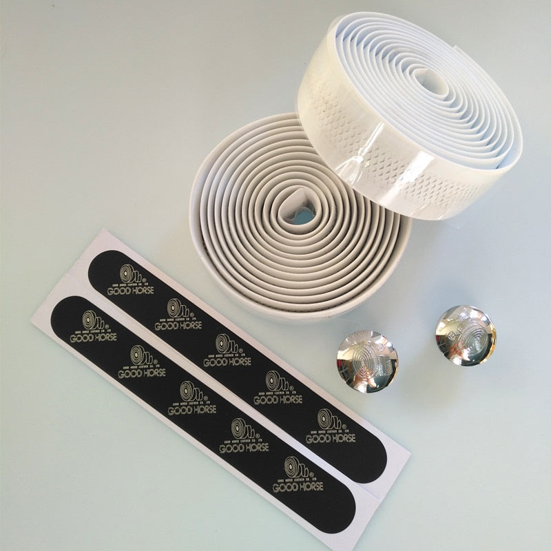 PROMEND Road Bikes Bicycle Handlebar Tape Balck Mesh Design Non-Slip Waterproof Bartape Soft EVA Sponge Tape Black