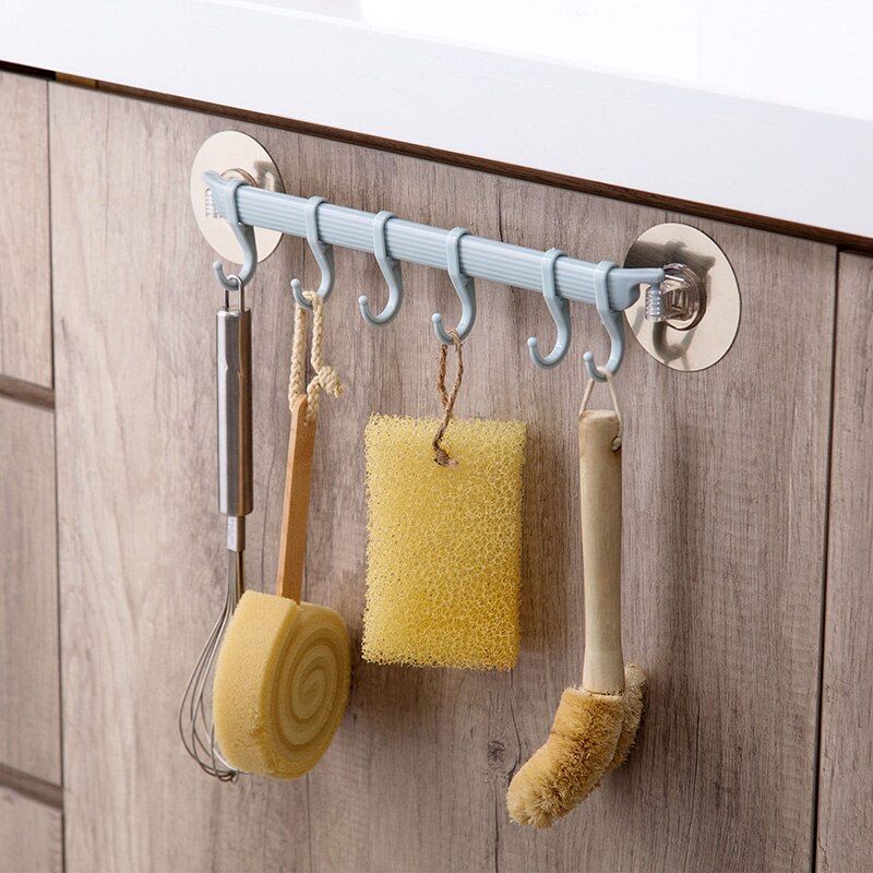 MeyJig Rustproof Bathroom Tools Organizer Towel Holder Key Hooks Kitchen Organizer Cupboard Storage Rack Shelf