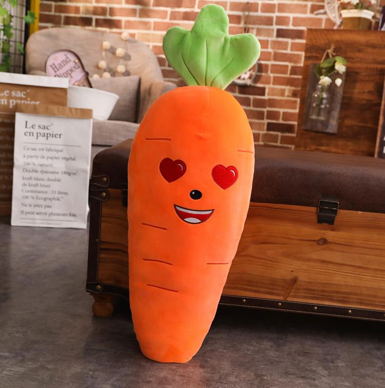 1pc 45/70/90cm Cartoon Smile Carrot Plush Toy Cute Simulation Vegetable Carrot Pillow Dolls Stuffed Soft Toys for Children