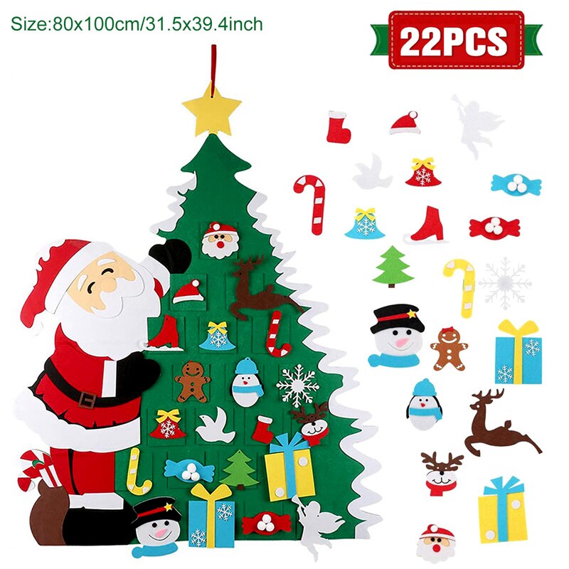3D DIY Conical Felt Christmas Children Christmas Decor Christmas Ornaments Christmas Decorations for Home New Year Deco Noel