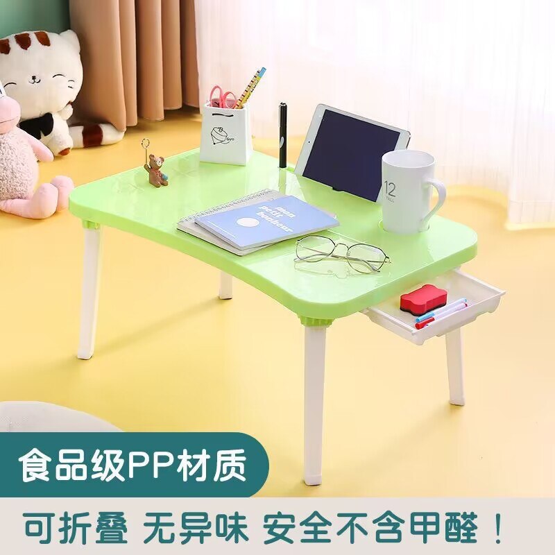 Folding Laptop Table Notebook Desk Breakfast Serving Bed Trays Adjustable Foldable With Flip Top and Legs Computer Desk Stand