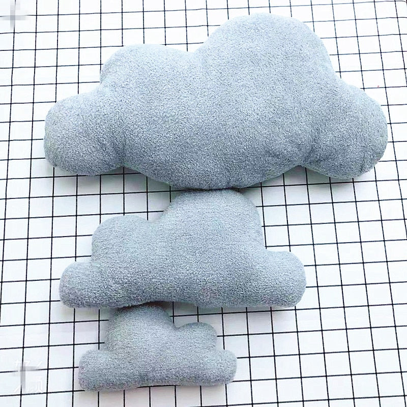 Cute 3 Sizes Cloud Shaped Pillow Cushion Stuffed Plush Toy Bedding Baby Room Home Decoration