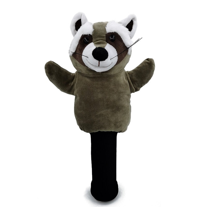 Little Raccoon Golf Head Cover Fairway Woods Golf Cover Sporting Goods Animal Protector Mascot Novelty Cute