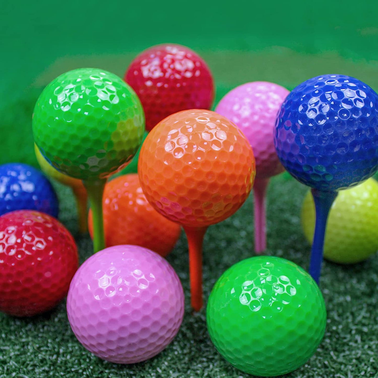 CRESTGOLF 6pcs/Pack Colorful Mini Golf Balls Two Piece Golf Practice Balls Training Golf Pelotas