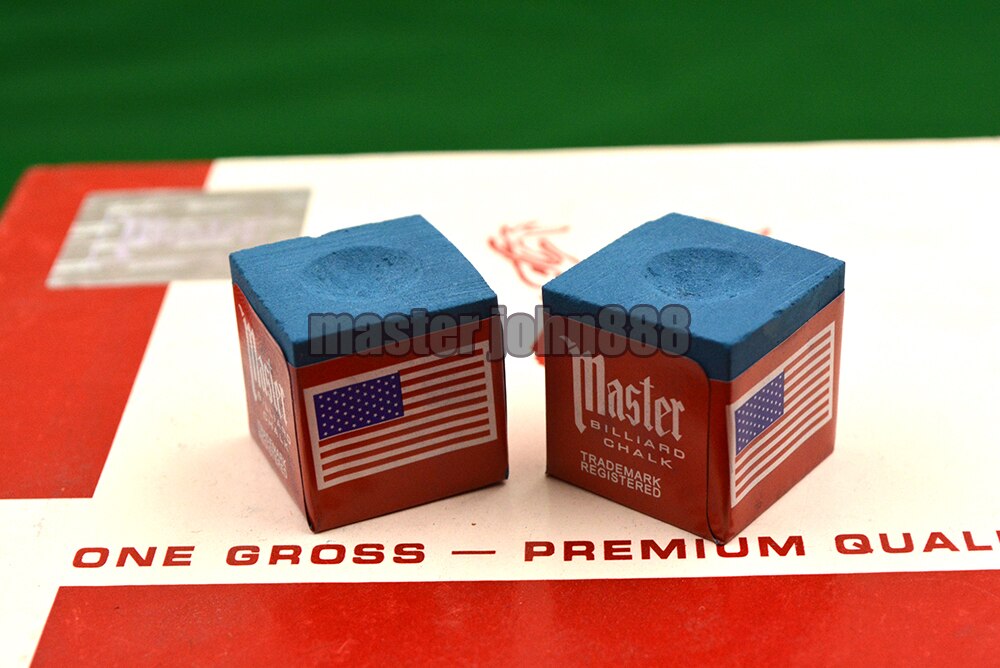 4pcs OF TRIANGLE MASTER Pool Billiards Snooker Chalk Cubes Chalk Green/Blue/Red/Grey