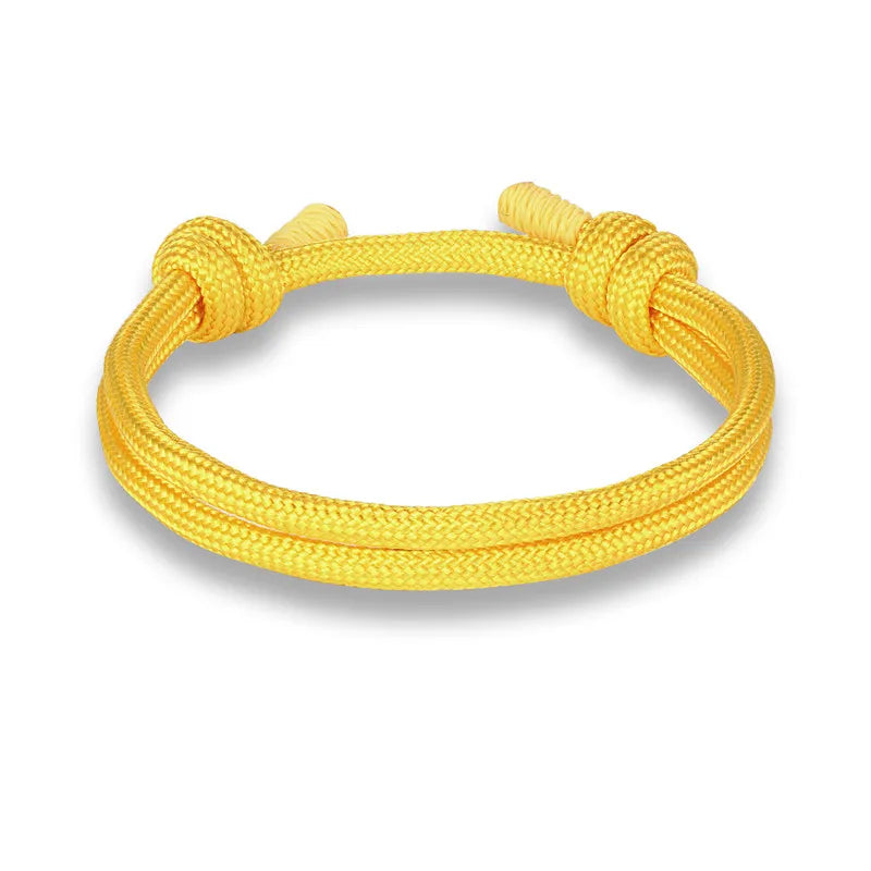 MKENDN New Arrival High Quality Braided Rope Multi-Layer Survival Bracelets Men Trendy Simple Coloful Male Braid Anklets Women