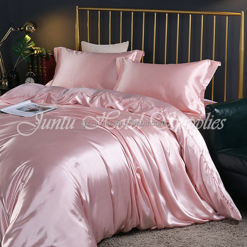 Juntu Customize Silk Bedding Set Mulberry Silk 4pcs Set