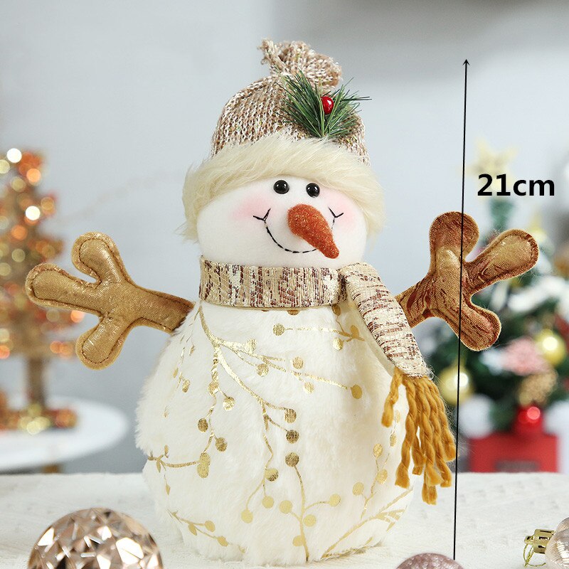 Santa Claus Snowman Alpaca Elk Christmas Decorations for Home New Year Christmas Doll Home Figures Ornaments Merry Christmas
