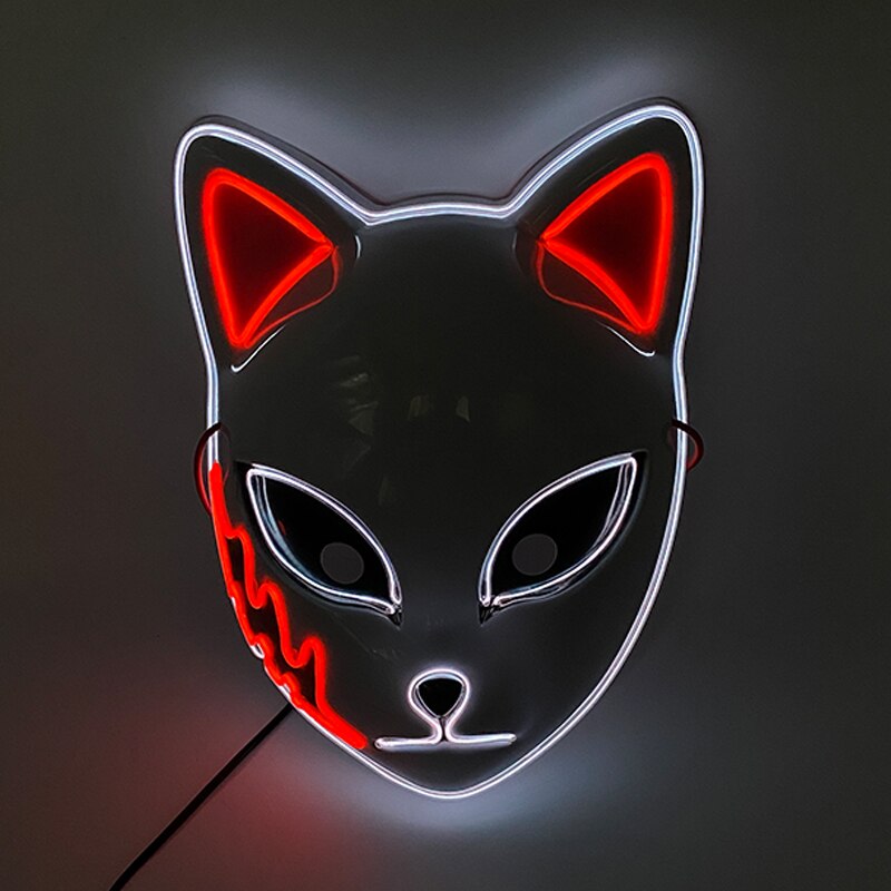 Halloween Carnival Party Costume Decoration Luminous LED Mask Halloween Mask LED Maske Light Up Party Masks for Glow Party