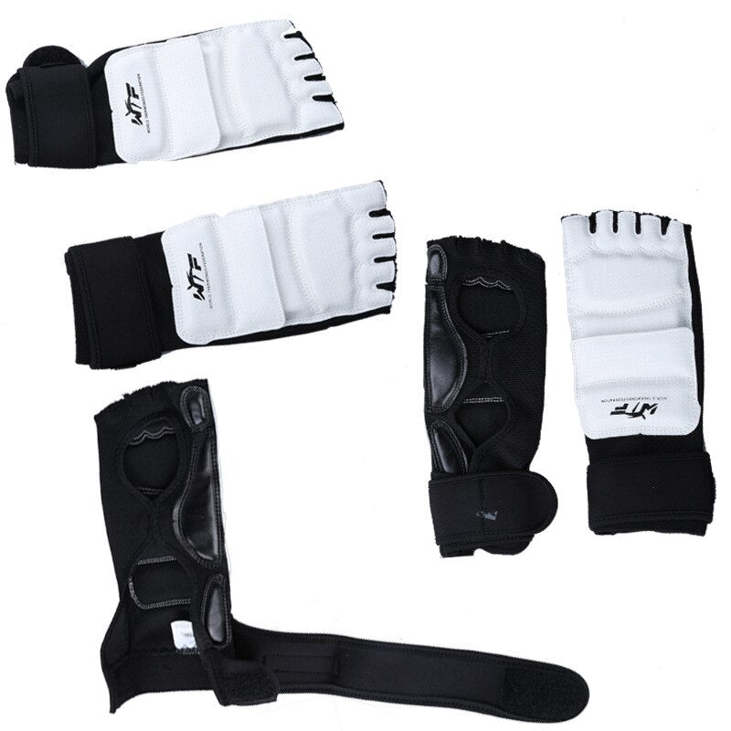 Taekwondo Protective Gear Ankle Foot Protector Palm Guard Boxing Gloves Karate Fighting Child Shin Guard Set WTF Guard Karate