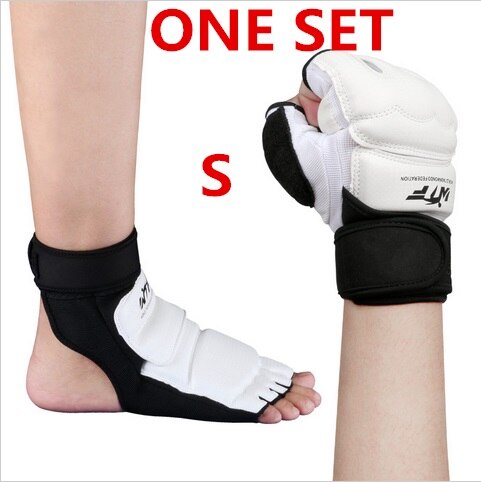 Full Set of Kung Fu Sport Taekwondo Gloves Foot Ankle Protector Support Wushu