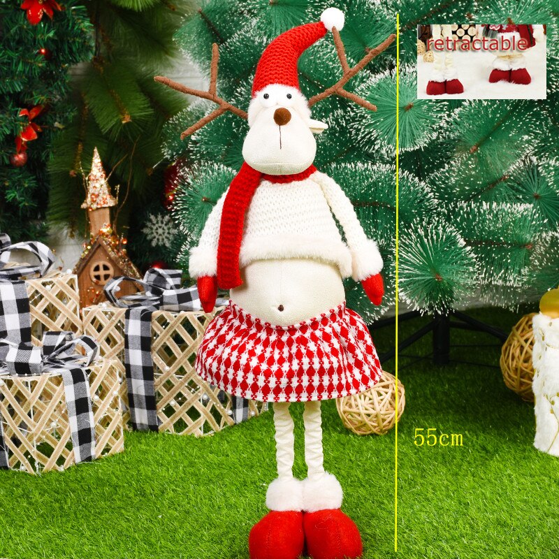 Santa Claus Snowman Alpaca Elk Christmas Decorations for Home New Year Christmas Doll Home Figures Ornaments Merry Christmas