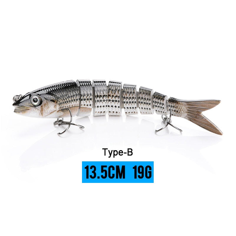 VTAVTA 10/14cm Sinking Wobblers Fishing Lures Jointed Crankbait Swimbait 8 Segment Hard Artificial Bait for Fishing Tackle Lure