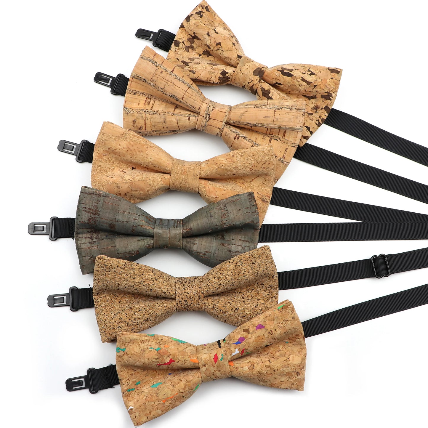 Fashion New Cork Wood Kids Bow Ties Novelty Handmade Fancy Bowtie Adjustable Butterfly Party School Children Accessories