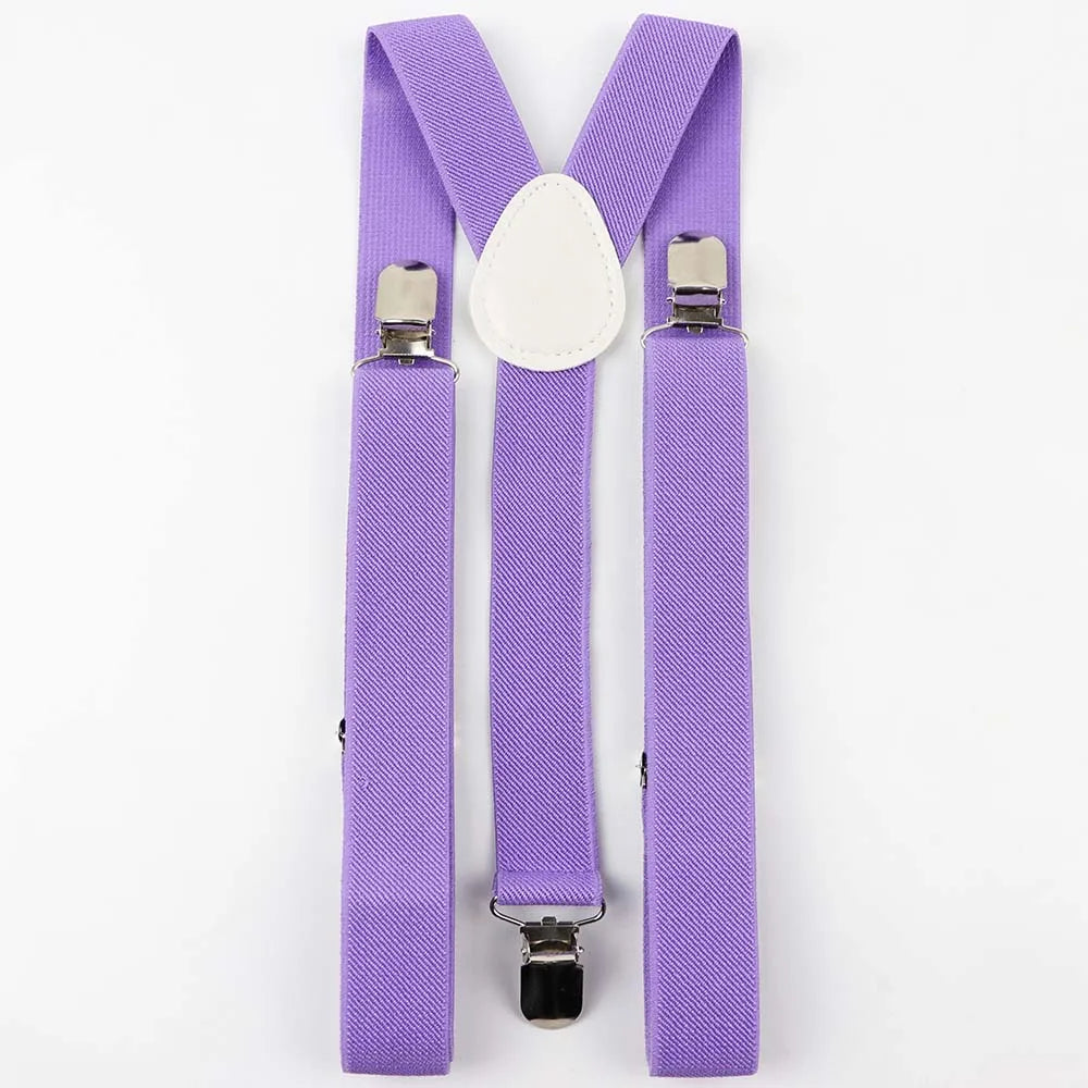 Solid Color Man's Belt Men Women Suspenders Polyester Y-Back Braces Adjustable Elastic