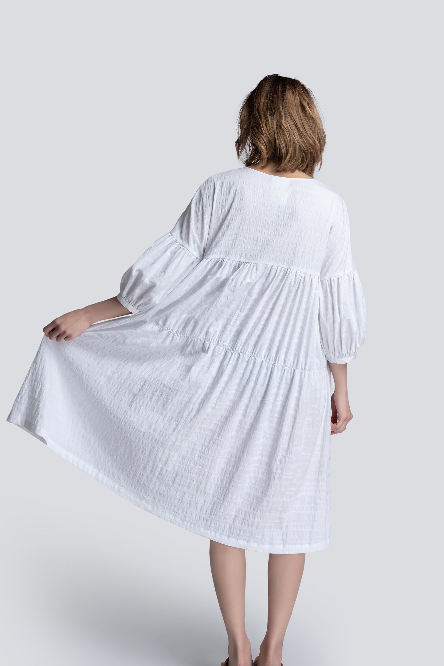 Bella Short Dress in White