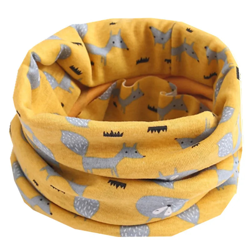 New Autumn Winter Girls Cotton Scarf Kids Scarf Bibs LIC Boys Girls Scarves Lovely Kids Collar Children Bufandas O Ring Scarf