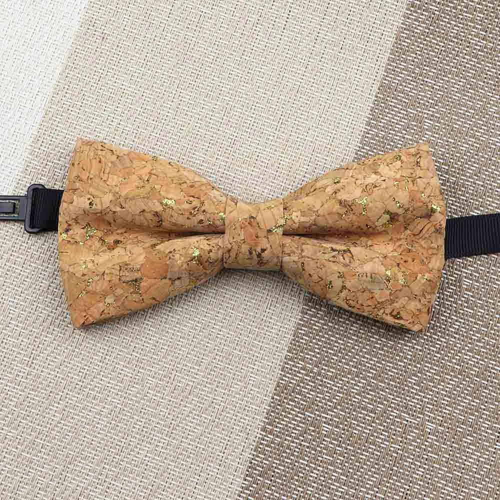 Fashion New Cork Wood Kids Bow Ties Novelty Handmade Fancy Bowtie Adjustable Butterfly Party School Children Accessories