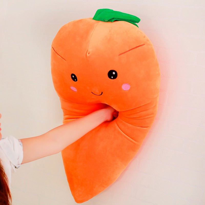 1pc Big Creative Simulation Carrot Plush Toy Super Soft Carrots Doll Stuffed With Down Cotton Pillow Cushion