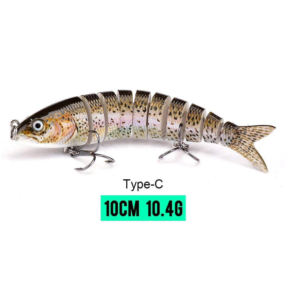 VTAVTA 10/14cm Sinking Wobblers Fishing Lures Jointed Crankbait Swimbait 8 Segment Hard Artificial Bait for Fishing Tackle Lure