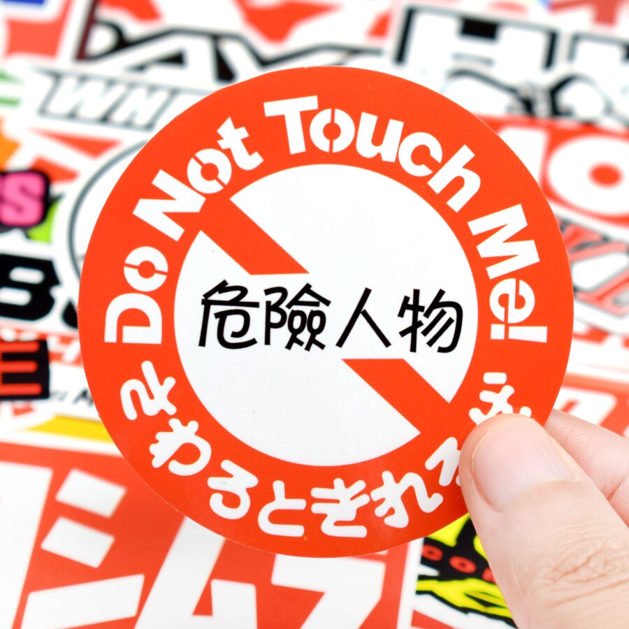 100 PCS Racing Car Stickers Graffiti JDM Car Modification Waterproof Sticker for Motorcycle Bicycle Helmet Motor Suitcase Laptop