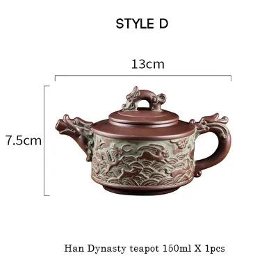 Yixing Raw Ore Household Teapot Handmade Large Capacity Tea Making Device Cerami
