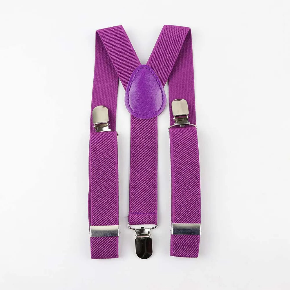 Solid Color Children Belt Baby Boys Suspenders Polyester Y-Back Braces Adjustable Elastic Kids