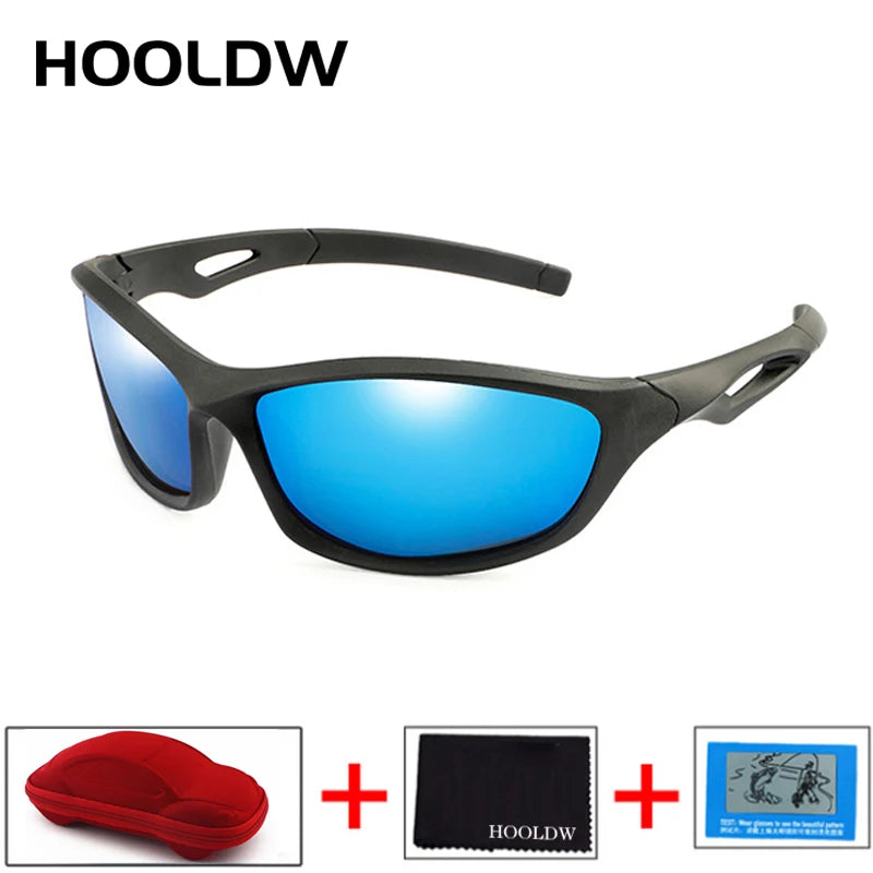 HOOLDW New Children Sunglasses Polarized Sun Glasses Silicone Flexible Baby Kids Glasses Boys Girls Sport Goggles UV400 Eyewear