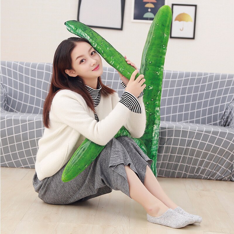 50/70/110cm Huge Creative Simulation Cucumber Plush Toy Soft Stuffed Cute Fruits Pillow Funny Kids Children Birthday Doll