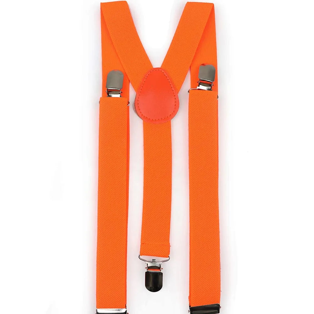Solid Color Man's Belt Men Women Suspenders Polyester Y-Back Braces Adjustable Elastic