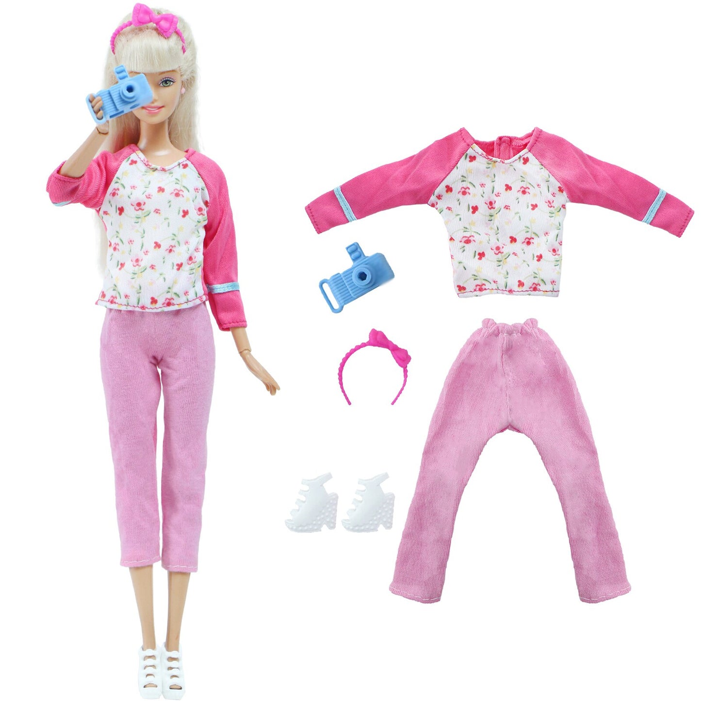 Lot Doll Outfit Playset Coat Dress Shirts Vest Shorts Trouser Blousers Bags Shoes Hat Cool Clothes for Barbie Doll Accessories