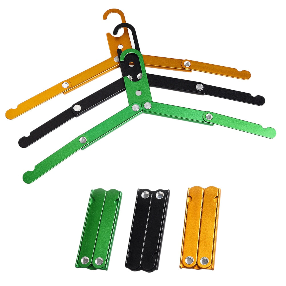 New Aluminum Alloy Folding Clothes Hanger Outdoor Camping Coat Drying Rack Space