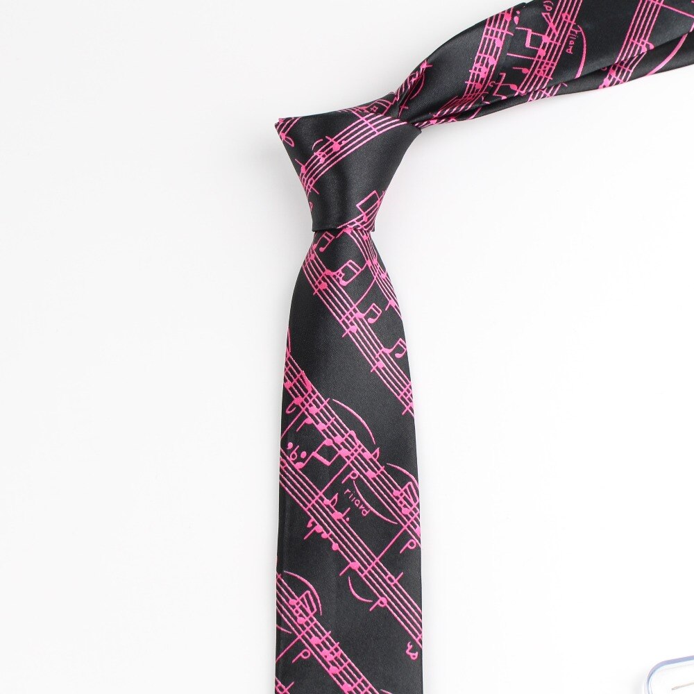 Men's Fashion Neckties Helloween Festival Christmas Tie Soft Designer Character Necktie Music Score Piano Guitar