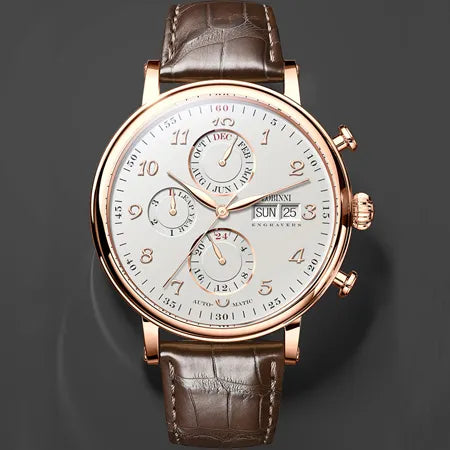 Men's Watches Switzerland LOBINNI Luxury Brand Perpetual Calendar Multi-Function Seagull Automatic Mechanical Sapphire L13019-6