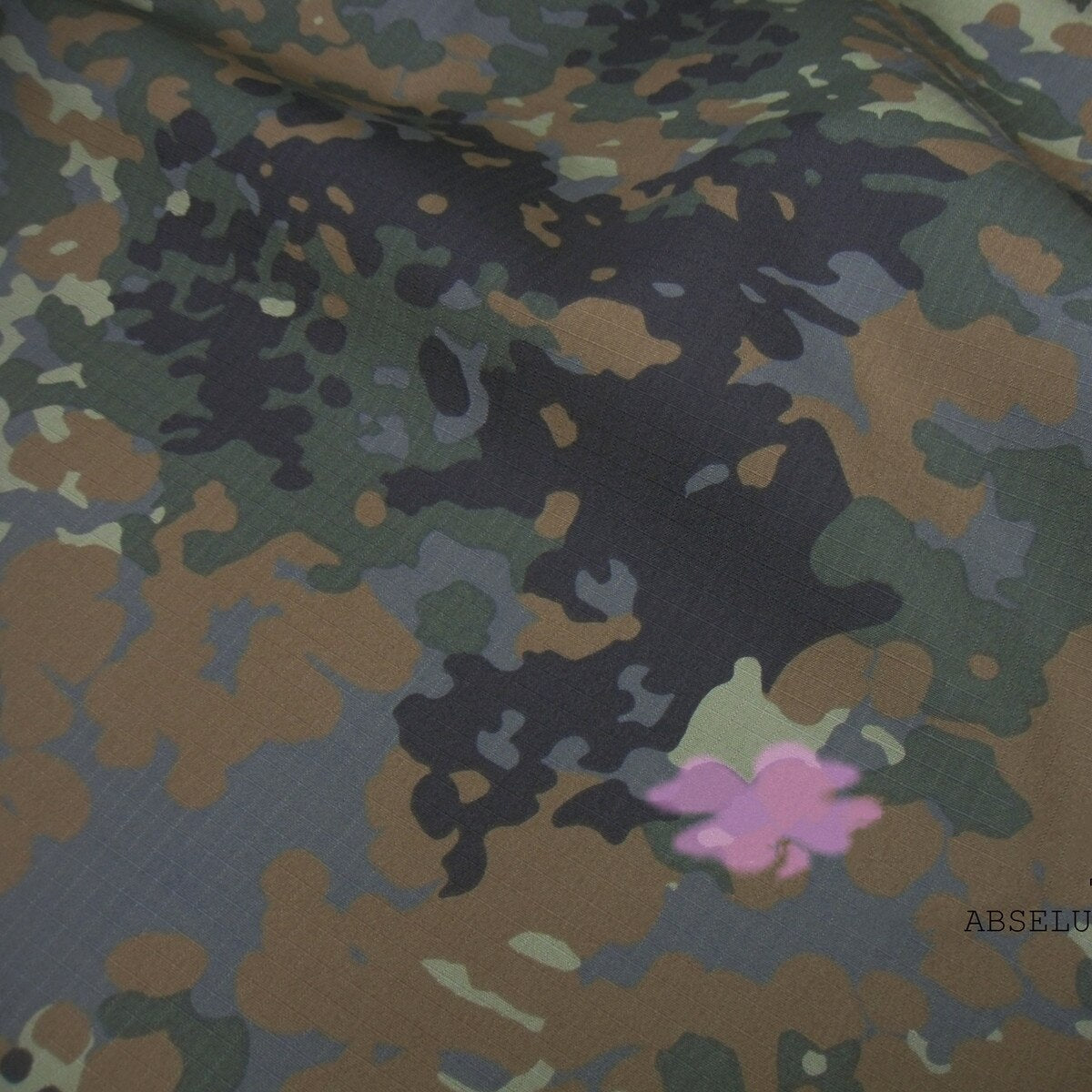 1.5M Width German Flecktarn Camo Fabric Army Jungle Camouflage Spots Cloth TC Cotton Field Training Military Fans DIY Material