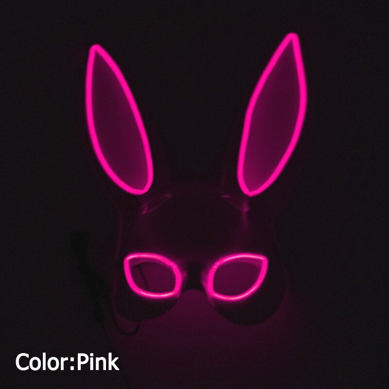 Halloween Carnival Party Costume Decoration Luminous LED Mask Halloween Mask LED Maske Light Up Party Masks for Glow Party