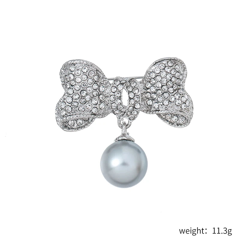 Factory Directly Crystal Diamante and Imitation Pearls Flower Jewelry Brooch Pins DIY Wedding Bouquets Брошь Декор