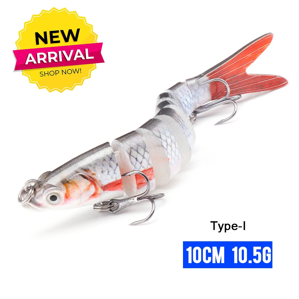 VTAVTA 10/14cm Sinking Wobblers Fishing Lures Jointed Crankbait Swimbait 8 Segment Hard Artificial Bait for Fishing Tackle Lure
