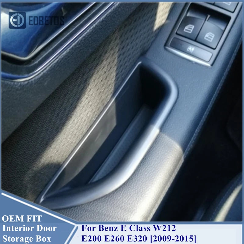 Door Storage Barrel for Mercedes Benz E Class W212 E200 E260 E320 Door Handle Container Holder Tray Storage Box 2009 2010-2015