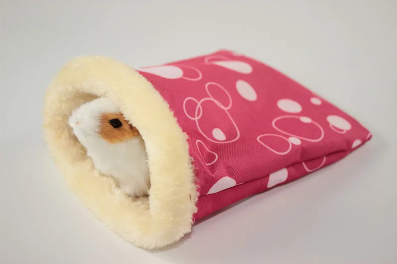 Warm Plush Hamster Bed House Soft Guinea Pig Bed Rat Nest Small Animals Mouse Sleeping Bag Cavie House Accessories Hamster Cage