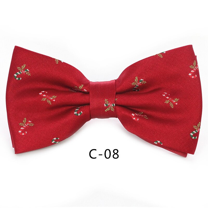 JEMYGINS Christmas Bow Ties for Mens Shirt Snowflake Christmas Tree Pattern Men Silk Bow Tie Christmas