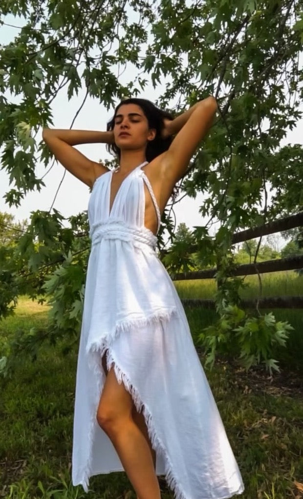 Boho Cotton Asymmetrical Dress