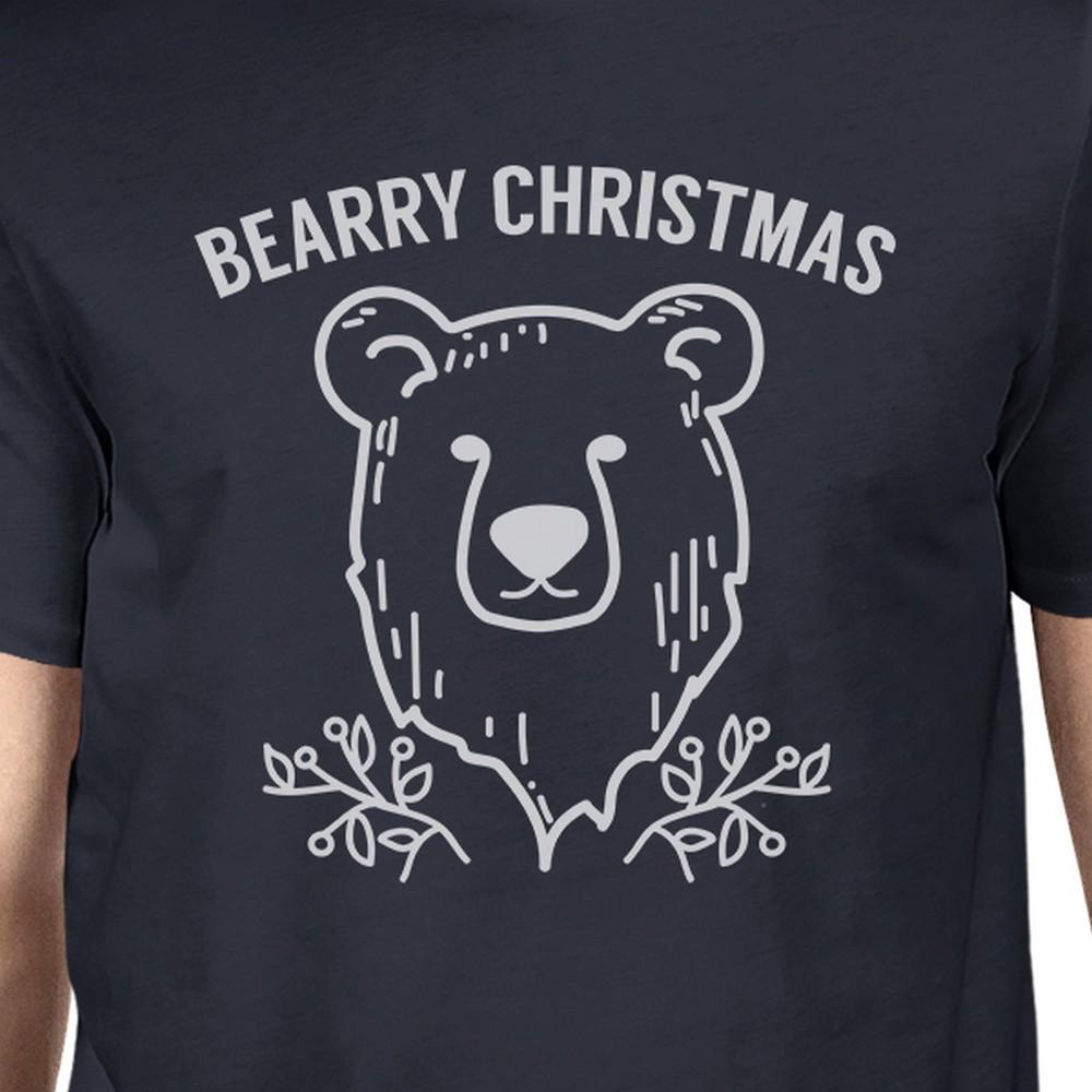 Bearry Christmas Bear Mens Navy Shirt